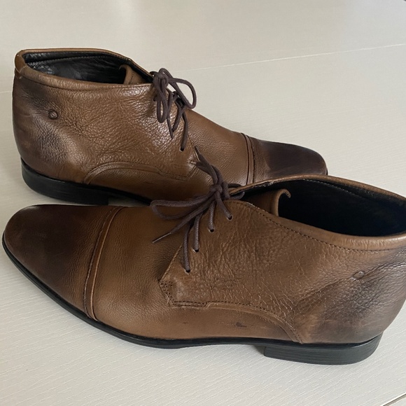 Democrata Gradient Brown Cap Toe Cadet Leather Dress Boots Size 12 - Picture 4 of 12